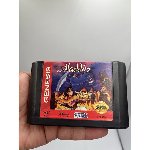 Disney's Aladdin Sega Genesis 1993 Video Game CARTRIDGE ONLY action platformer - Picture 4 of 7